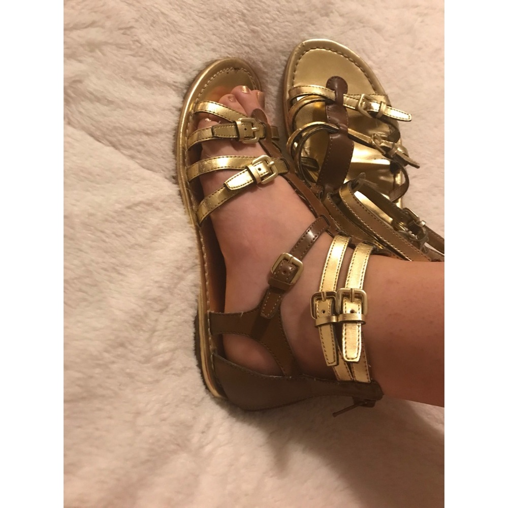 Victor Gold & Tan Gladiator Sandal